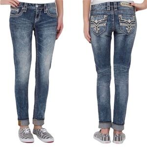Rock Revival Indi Ankle Skinny Jeans Acid Wash Size 26